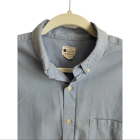 Sun Washed Tailored by J. Crew mens shirt size Medium M chambray - Picture 4 of 4